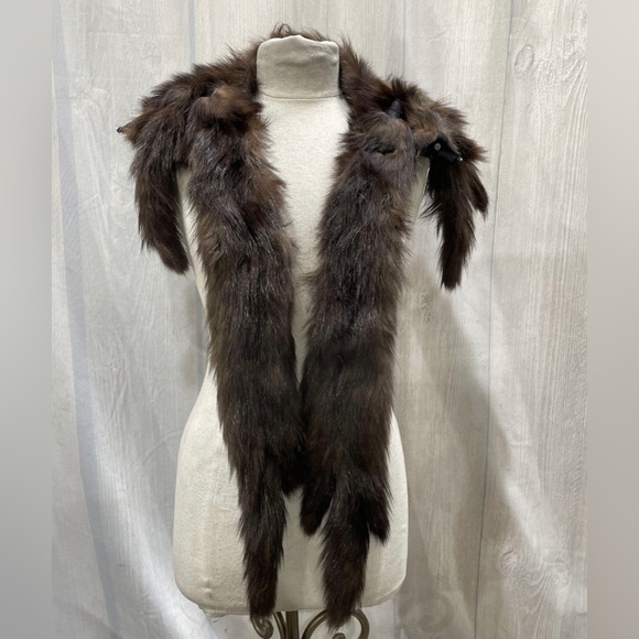Accessories - Vintage 1920’s-1930’s Mink fur stole with four tails 65” long.